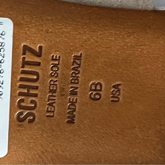 Schutz Willow Light Wood Nude Gladiator Sandals Color Sitched Tie Up Sandal SZ 6 - Picture 9 of 9